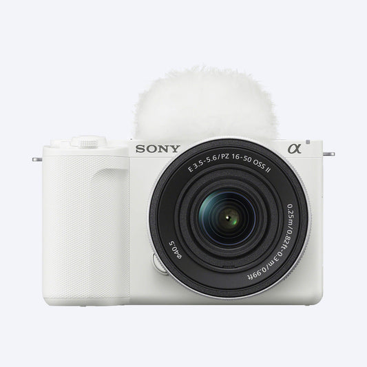Sony Alpha ZV-E10 II APS-C Interchangeable-Lens Vlog Camera White with GP-VP3 Grip