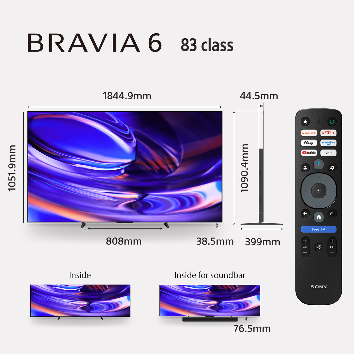 Sony BRAVIA 6 83 inch OLED TV, 2026 Model | K-83A60