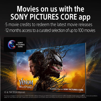 سوني | BRAVIA 5 | ‏XR Processor | ‏Mini LED | ‏4K بوضوح عالٍ فائق | نطاق ديناميكي عالٍ (HDR) | تلفزيون ذكي (Google TV)