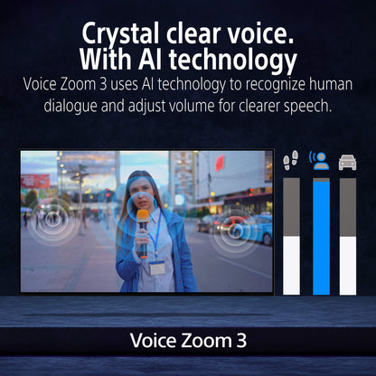 سوني | BRAVIA 5 | ‏XR Processor | ‏Mini LED | ‏4K بوضوح عالٍ فائق | نطاق ديناميكي عالٍ (HDR) | تلفزيون ذكي (Google TV)