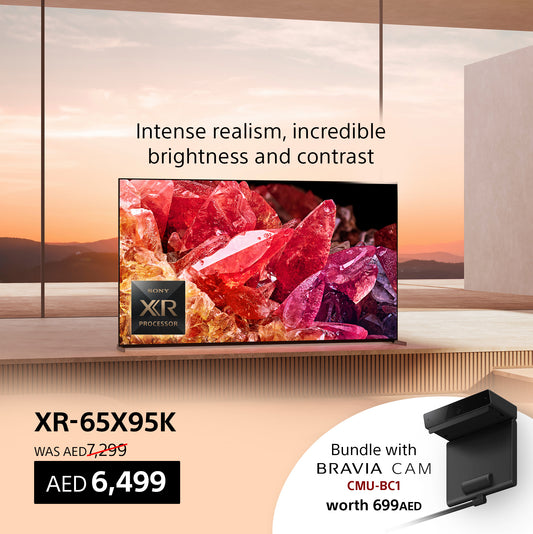 Sony XR-65X95K | BRAVIA XR | Mini LED | 4K Ultra HD | High Dynamic Range (HDR) | Smart TV (Google TV) and Get BRAVIA CAM