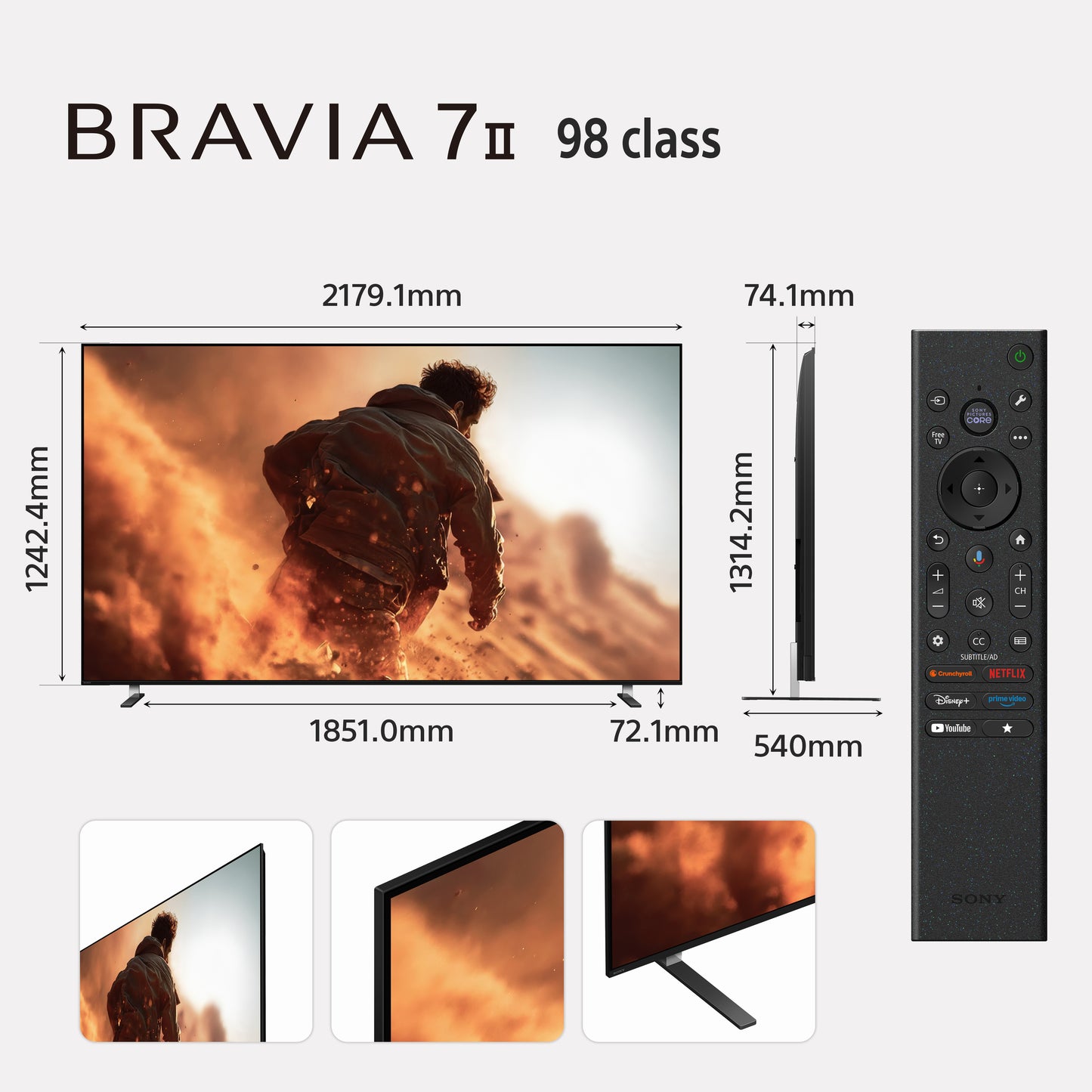 تلفزيون سوني Bravia 7 II True RGB مقاس 98 بوصة، موديل 2026 | ‏K-98XR70M2