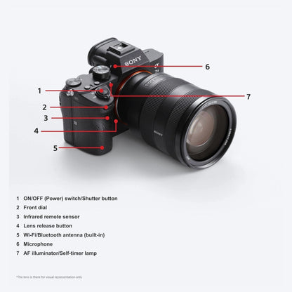 سوني ILCE-7M3 Alpha 7 III مع مستشعر صور كامل الإطار 35 مم