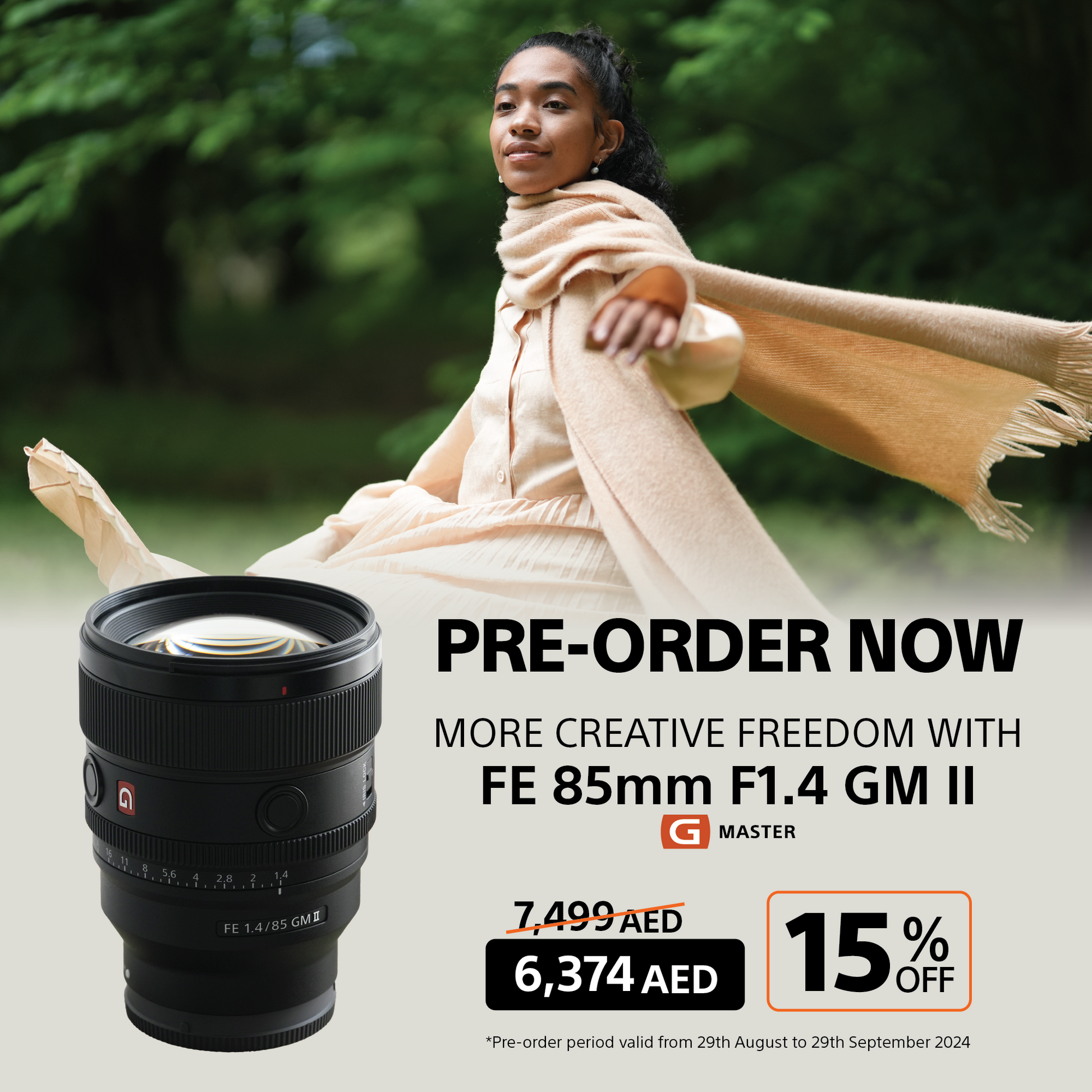 Pre-Order Sony FE 85mm F1.4 G Master large-aperture telephoto lens | SEL85F14GM2