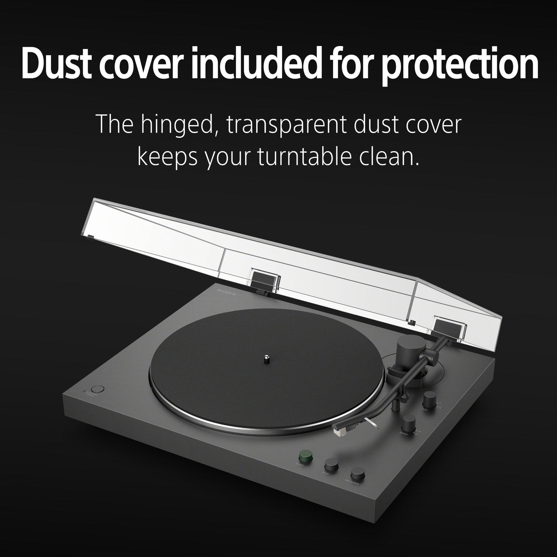 Sony PS-LX3BT Wireless Bluetooth Turntable (2026 Model) Fully Automatic Belt Drive Vinyl Record Player with Built-in Phono EQ, Black