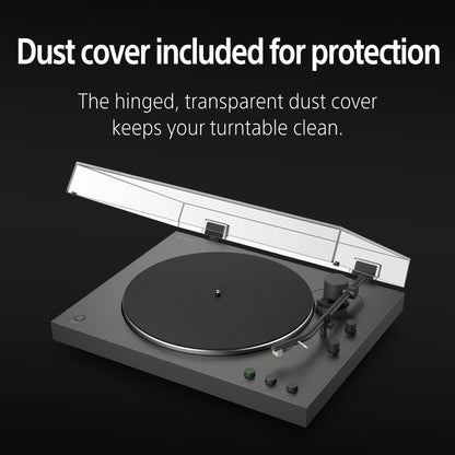 Sony PS-LX3BT Wireless Bluetooth Turntable (2026 Model) Fully Automatic Belt Drive Vinyl Record Player with Built-in Phono EQ, Black