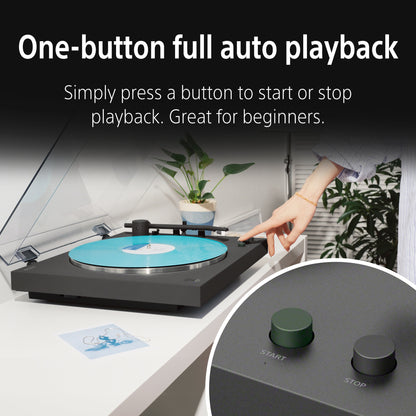 Sony PS-LX3BT Wireless Bluetooth Turntable (2026 Model) Fully Automatic Belt Drive Vinyl Record Player with Built-in Phono EQ, Black