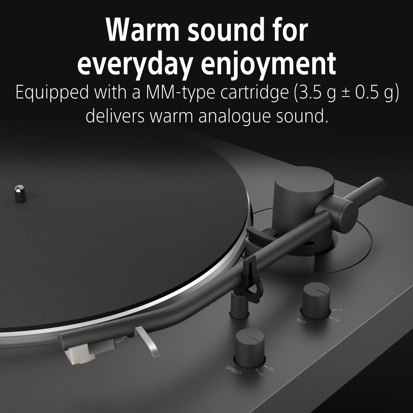 Sony PS-LX3BT Wireless Bluetooth Turntable (2026 Model) Fully Automatic Belt Drive Vinyl Record Player with Built-in Phono EQ, Black