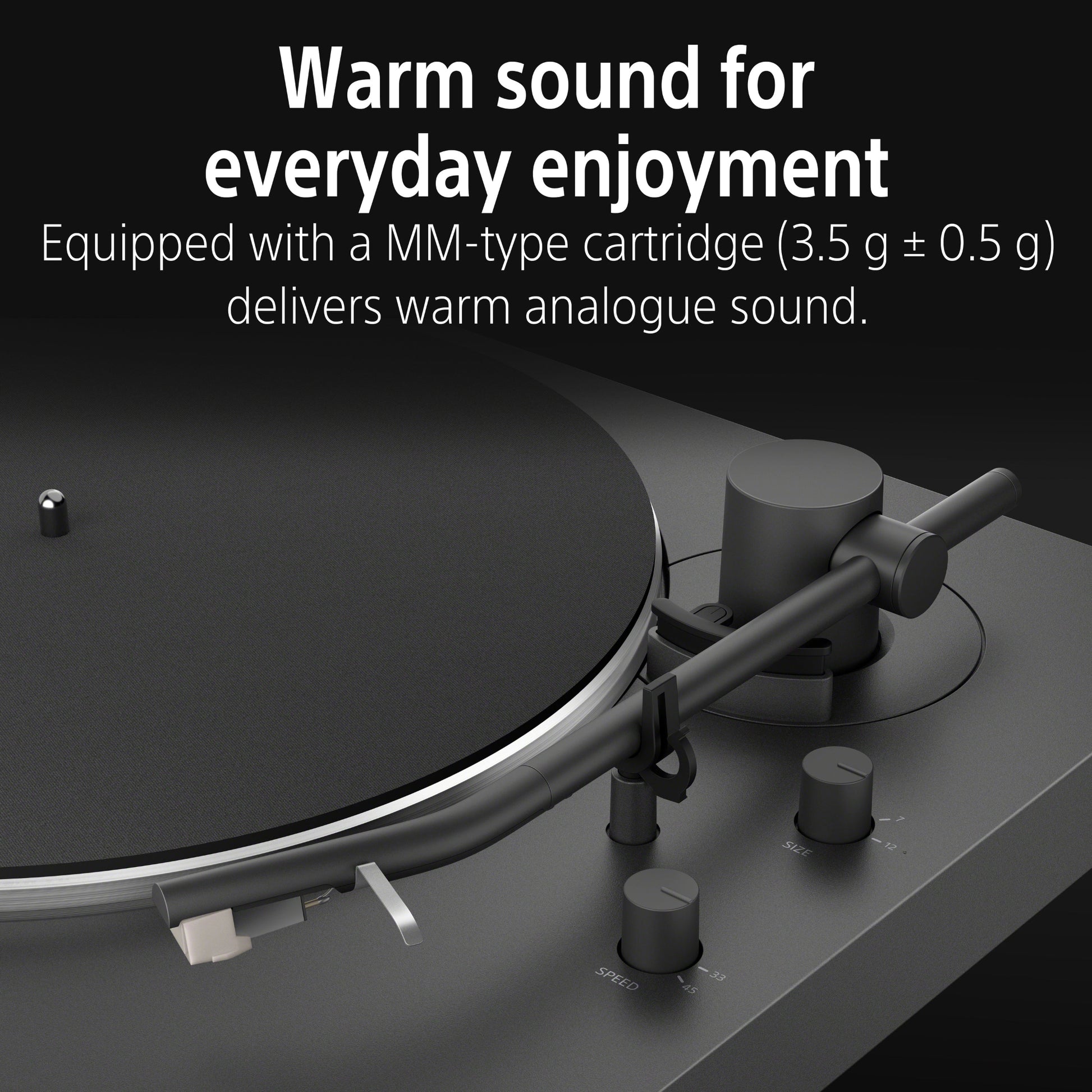 Sony PS-LX3BT Wireless Bluetooth Turntable (2026 Model) Fully Automatic Belt Drive Vinyl Record Player with Built-in Phono EQ, Black
