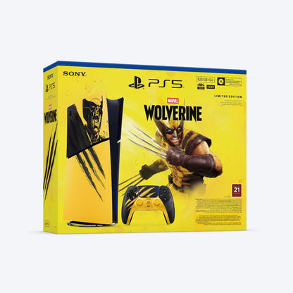 Sony PlayStation®5 Digital Edition 825GB Console – Marvel’s Wolverine Battle Yellow Limited Edition Bundle