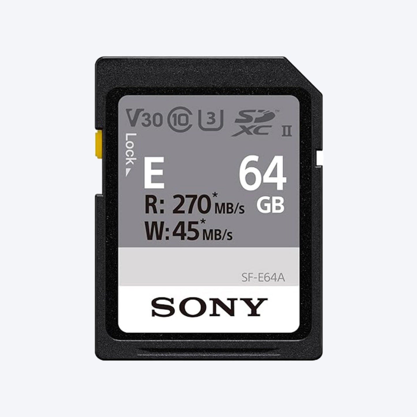 بطاقة ذاكرة UHS-II SD موديل SF-E64A من السلسلة SF-E بسعة 64 جيجابايت من سوني
