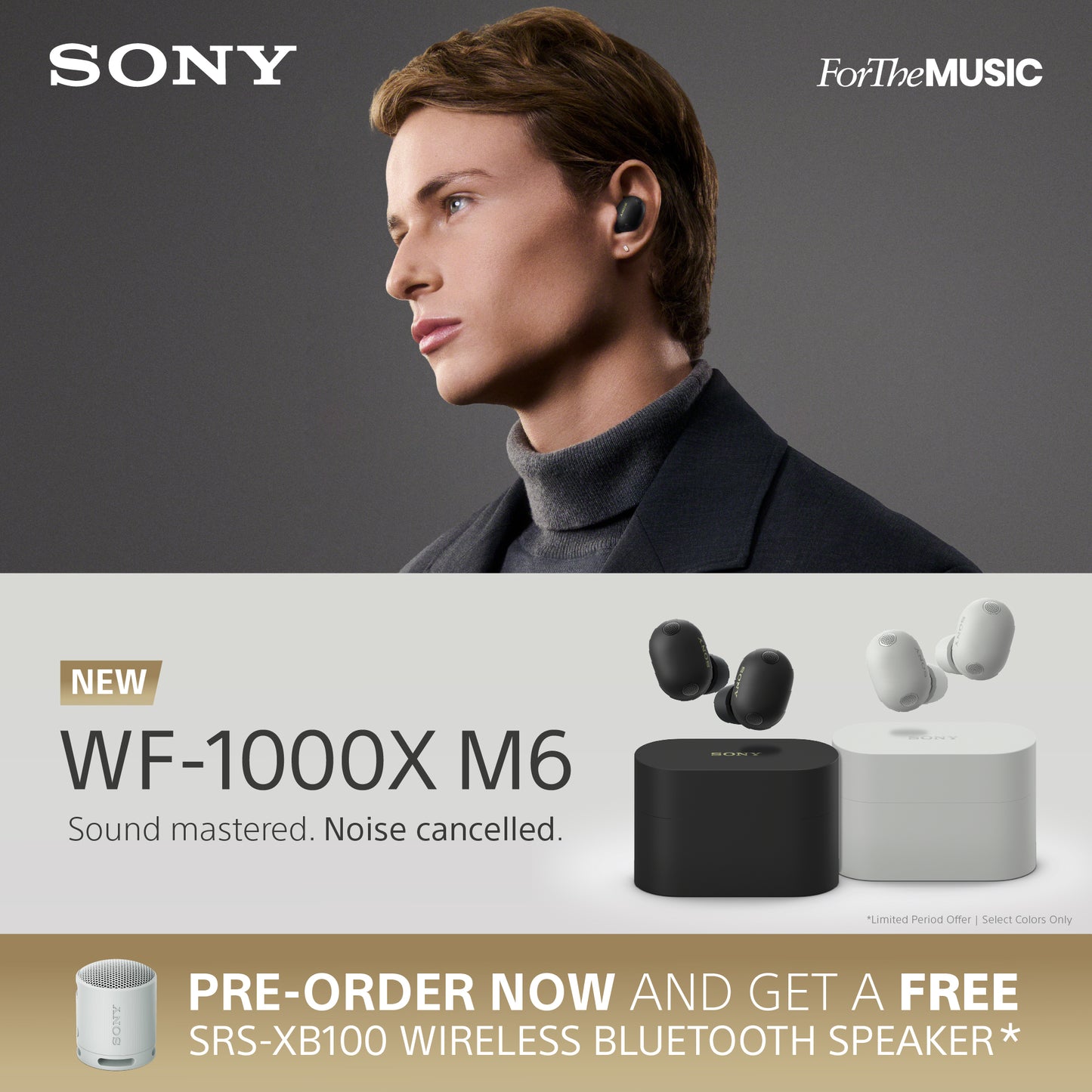 Sony WF-1000XM6 Wireless Noise Cancelling Earbuds