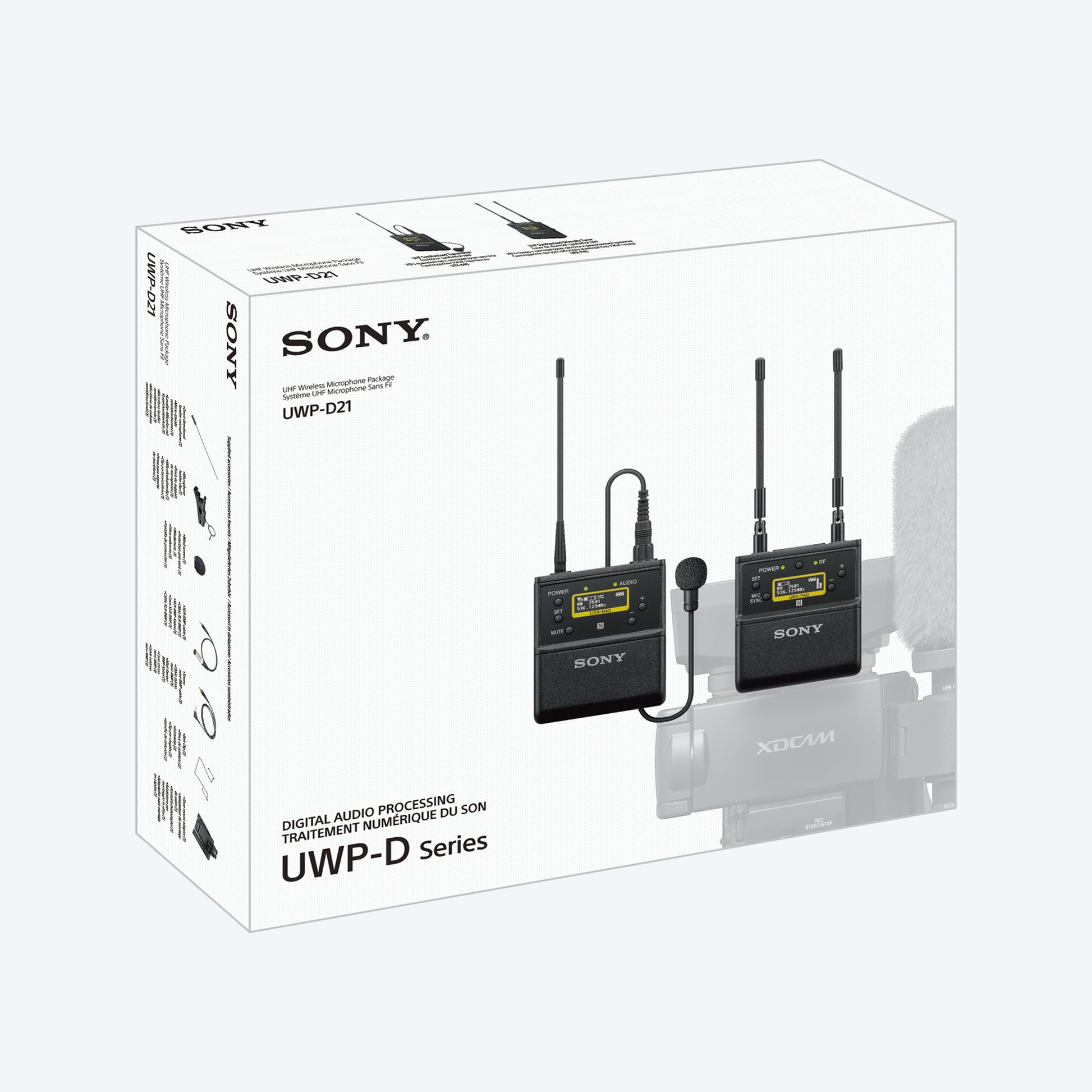 Sony UWP-D bodypack wireless microphone package