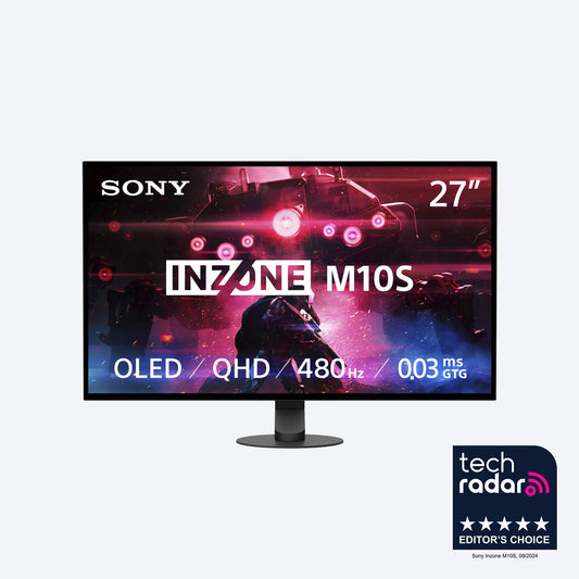 Sony INZONE M10S | 27 inch QHD OLED 0.03ms 480Hz Gaming Monitor & Get INZONE H9 Headset and Fnatic 2024 Pro Jersey